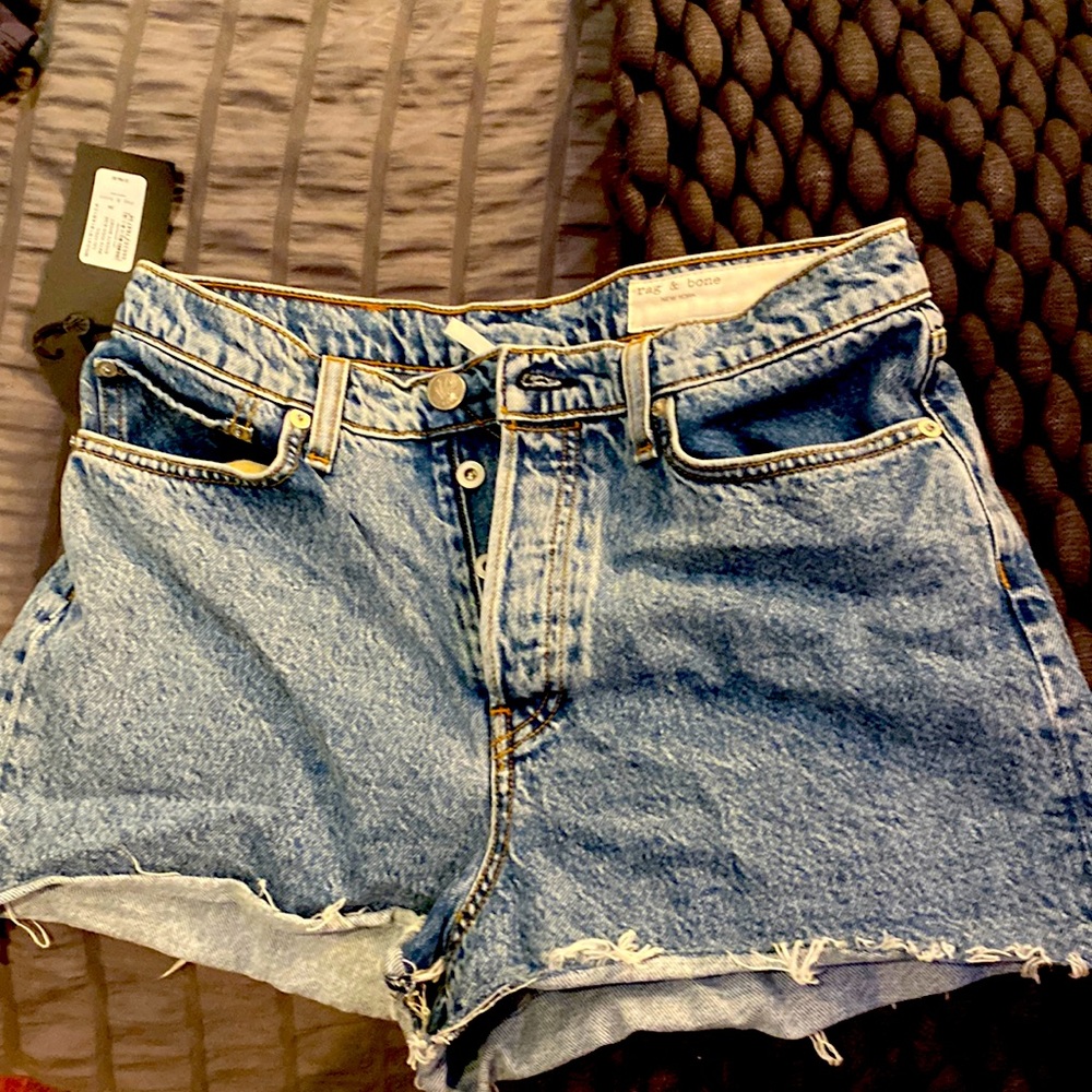 Rag and bone denim shorts 29 high rise shorty short NWT 198$ + tax
